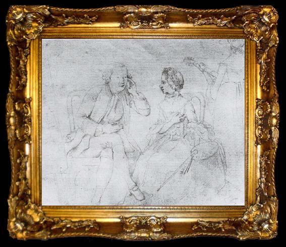 framed  Nathaniel Dance Joshua Reynolds und Angelika Kauffmann, ta009-2